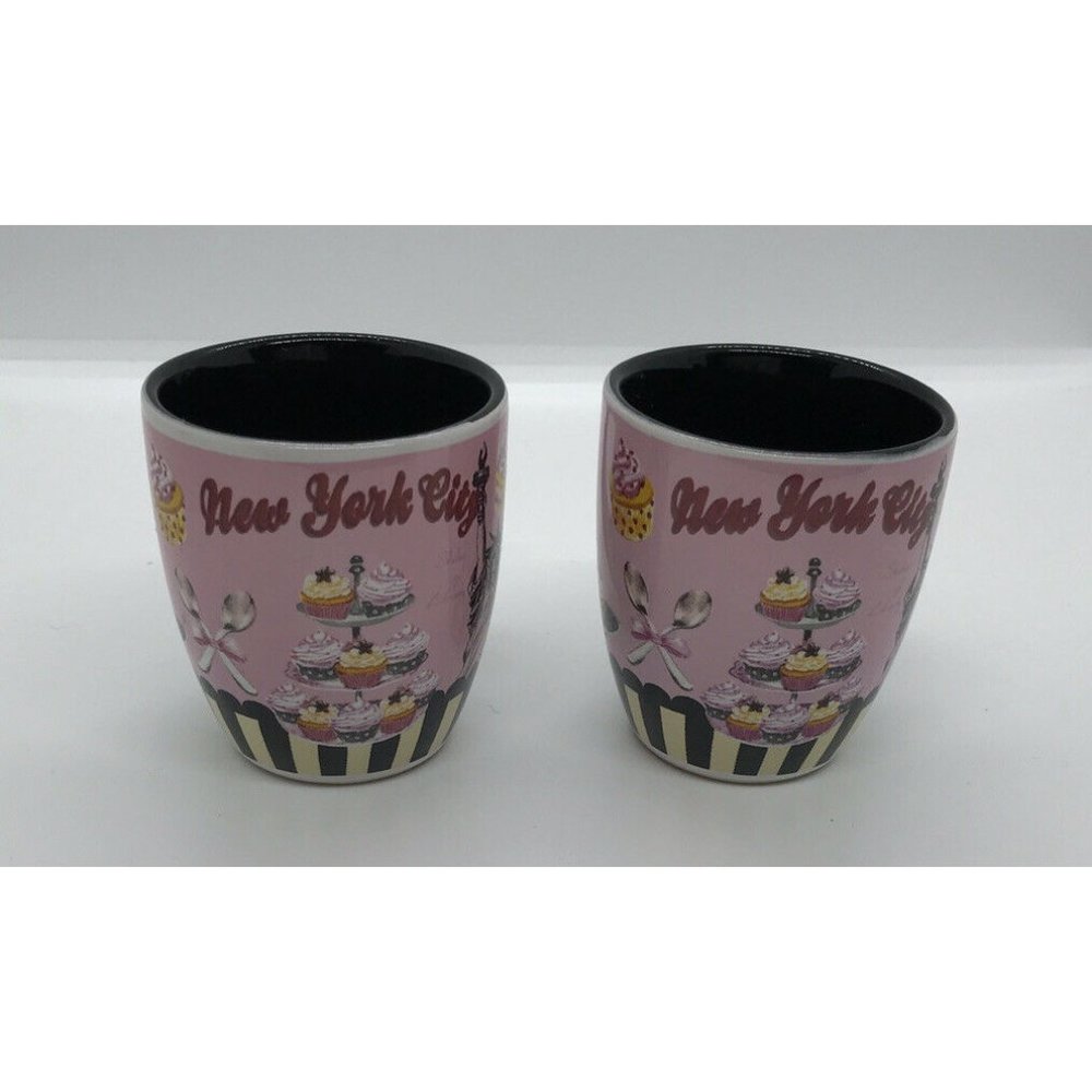 2 Kitchen Chic Coffee Mini‎ Mugs NYC Espresso Cup Straight out Of Your Dr…
